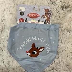 Rudolph the red nosed Reindeer Large/XL pet bandana 15-18”